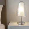 Abat Jour-Top Light Lampada abat-jour per camera da letto da comodino cromo trasparente