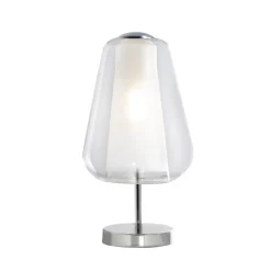 Abat Jour-Top Light Lampada abat-jour per camera da letto da comodino cromo trasparente