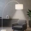 Lampade Da Terra-Perenz Illuminazione Lampada ad arco bianca moderna callisto