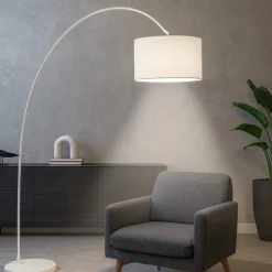 Lampade Da Terra-Perenz Illuminazione Lampada ad arco bianca moderna callisto