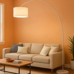 Lampade Da Terra-Perenz Illuminazione Lampada ad arco bianca moderna callisto