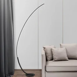 Lampade Da Terra-Selezionato da Mazzolaluce Lampada ad arco led 3000k nera moderna