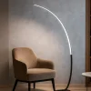 Lampade Da Terra-Ondaluce Lampada ad arco led nera moderna pt keep