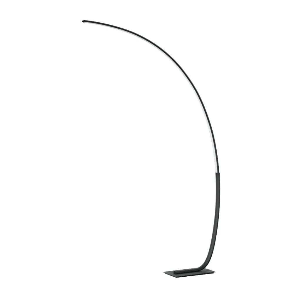 Lampade Da Terra-Ondaluce Lampada ad arco led nera moderna pt keep