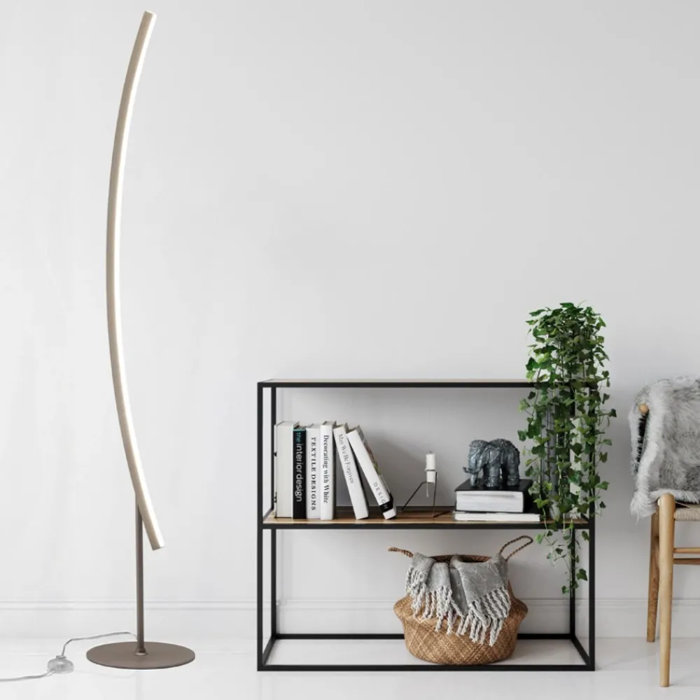 Lampade Da Terra-Vivida International Lampada ad arco led 24w 3000k vivida bow sabbia