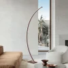 Lampade Da Terra-Ondaluce Lampada ad arco marrone moderna led 54w 3000k tenua