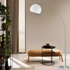 Lampade Da Terra-Selezionato da Mazzolaluce Lampada ad arco moderna colore argento per salotto