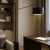Lampade Da Terra-Selezionato da Mazzolaluce Lampada ad arco moderna orientabile paralume circolare