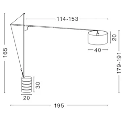 Lampade Da Terra-Selezionato da Mazzolaluce Lampada ad arco moderna orientabile paralume circolare