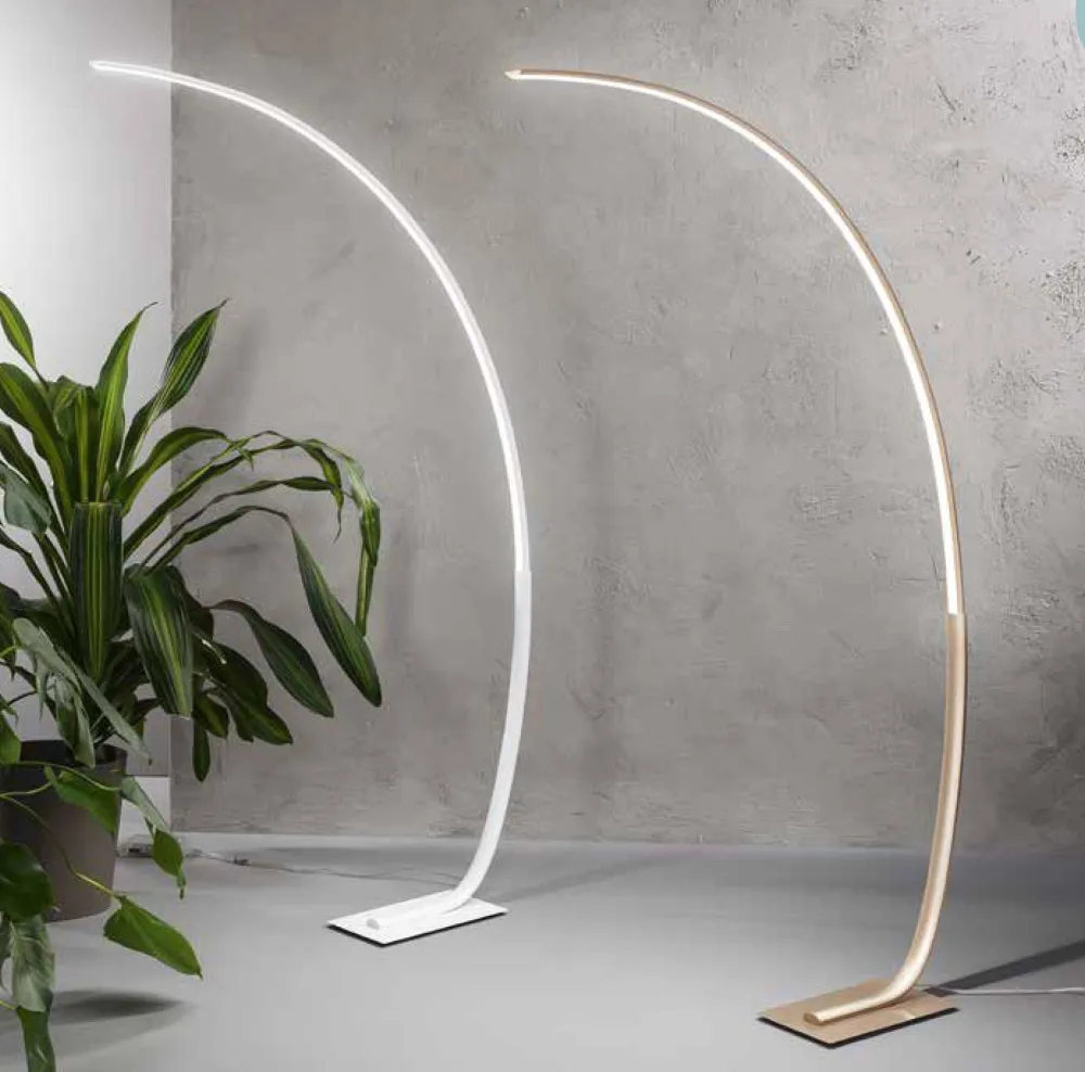 Lampade Da Terra-Ondaluce Lampada ad arco oro keep led 30w 3000k dimmerabile