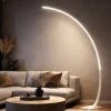 Lampade Da Terra-Ondaluce Lampada ad arco pt keep bianca led 30w 3000k dimmerabile moderna