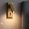 Applique Camera Da Letto-Selezionato da Mazzolaluce Lampada a parete oro ottone da comodino per camera da letto orientabile