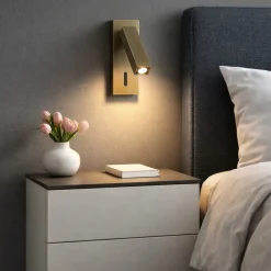 Applique Camera Da Letto-Selezionato da Mazzolaluce Lampada a parete oro ottone da comodino per camera da letto orientabile