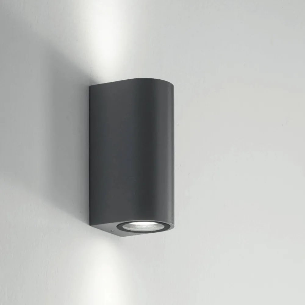 Applique Da Esterno-IsyLuce Lampada applique per esterno moderna antracite biemissione