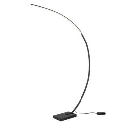 Lampade Da Terra-Selezionato da Mazzolaluce Lampada arco moderna nera led 3000k dimmerabile h180 cm