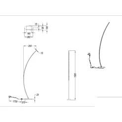 Lampade Da Terra-Selezionato da Mazzolaluce Lampada arco moderna nickel led 11w 3000k