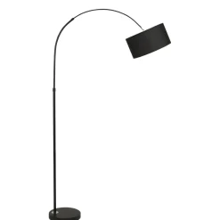 Lampade Da Terra-Selezionato da Mazzolaluce Lampada arco nera paralume orientabile moderna base marmo