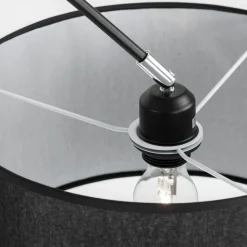 Lampade Da Terra-Selezionato da Mazzolaluce Lampada arco nera paralume orientabile moderna base marmo