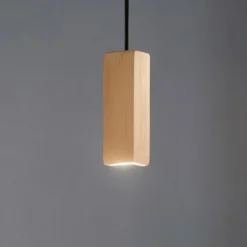 Lampade A Sospensione-Ondaluce Lampada a sospensione aloa oro sabbia parallelepipedo