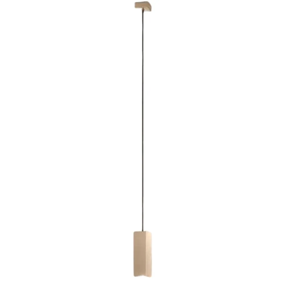 Lampade A Sospensione-Ondaluce Lampada a sospensione aloa oro sabbia parallelepipedo