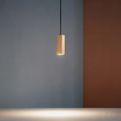Lampade A Sospensione-Ondaluce Lampada a sospensione aloa oro sabbia parallelepipedo