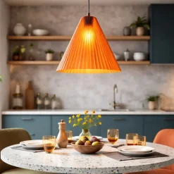 Lampade A Sospensione-Fabas Luce Lampada a sospensione arancio cono cone