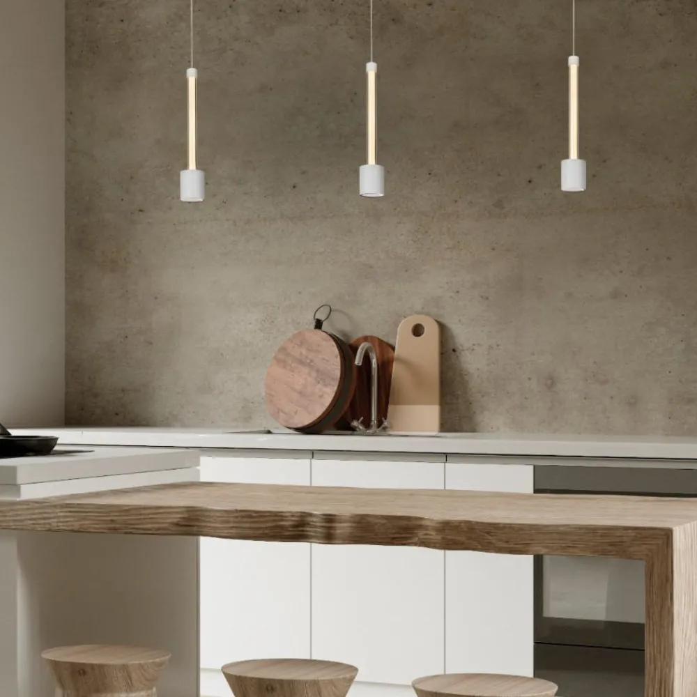 Lampade A Sospensione-Selezionato da Mazzolaluce Lampada a sospensione bianca design moderna led 7w 3000k