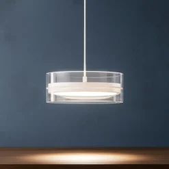 Lampade A Sospensione-Perenz Illuminazione Lampada a sospensione bianca arere perenz led 3000k vetro trasparente