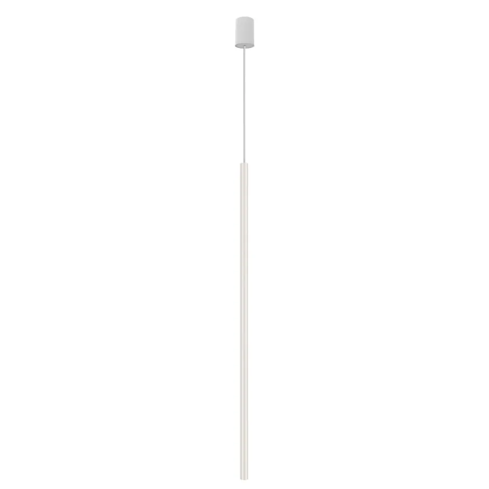 Lampade A Sospensione-Selezionato da Mazzolaluce Lampada a sospensione bianca moderna cilindro sottile per comodini