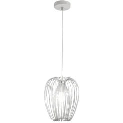 Lampade A Sospensione-Fabas Luce Lampada a sospensione bianca in metallo camp