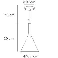 Lampade A Sospensione-Selezionato da Mazzolaluce Lampada a sospensione bianca per isola cono gesso