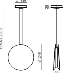 Lampade A Sospensione-Linea Light Lampada a sospensione bianca led 3000k yo-yo
