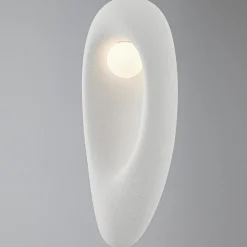 Lampade A Sospensione-Selezionato da Mazzolaluce Lampada a sospensione bianca stile wabi sabi per soggiorno japandi