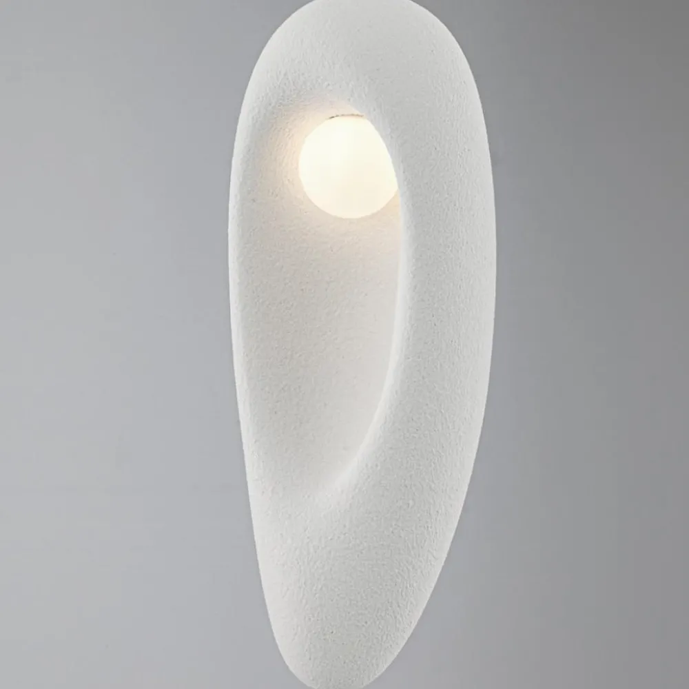 Lampade A Sospensione-Selezionato da Mazzolaluce Lampada a sospensione bianca stile wabi sabi per soggiorno japandi