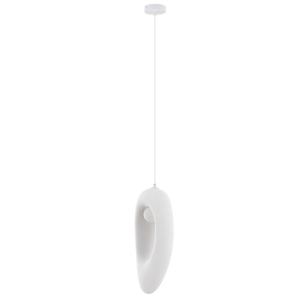 Lampade A Sospensione-Selezionato da Mazzolaluce Lampada a sospensione bianca stile wabi sabi per soggiorno japandi