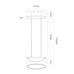 Lampade A Sospensione-Vivida International Lampada a sospensione bianco led 13w cct dimmerabile vivida tarp