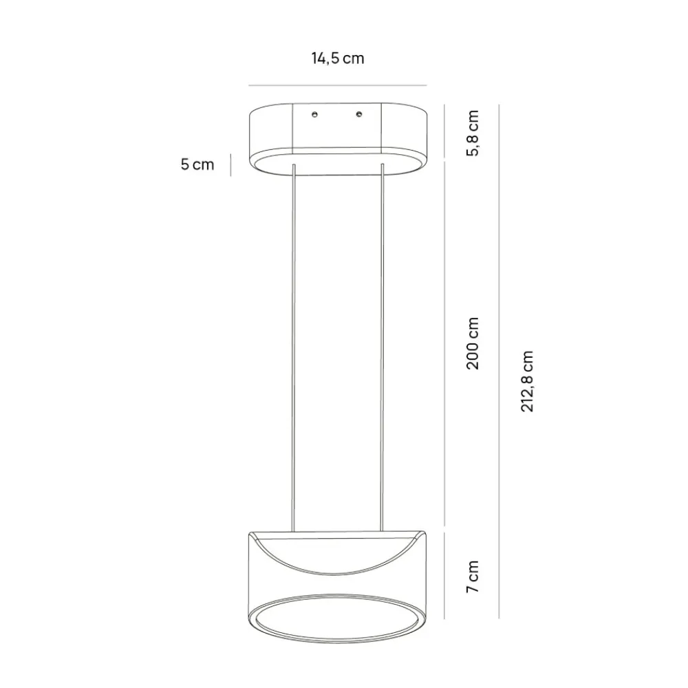 Lampade A Sospensione-Vivida International Lampada a sospensione bianco led 13w cct dimmerabile vivida tarp