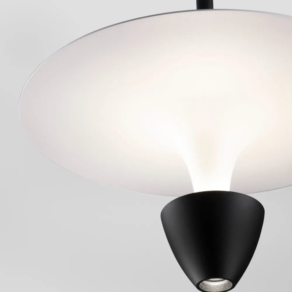 Lampade A Sospensione-Selezionato da Mazzolaluce Lampada a sospensione bianco nero led 11w 3000k moderna