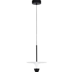 Lampade A Sospensione-Selezionato da Mazzolaluce Lampada a sospensione bianco nero led 11w 3000k moderna
