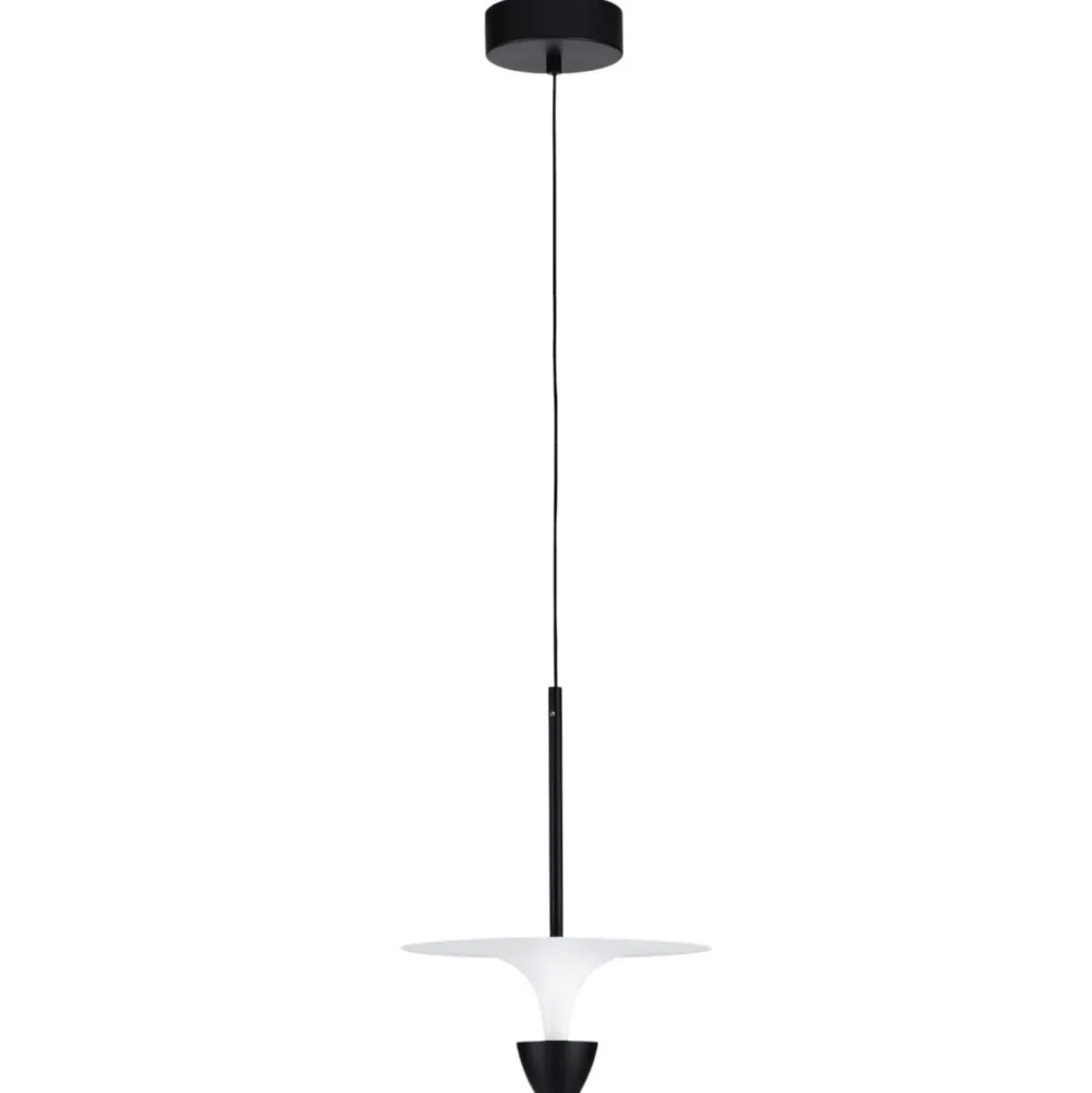 Lampade A Sospensione-Selezionato da Mazzolaluce Lampada a sospensione bianco nero led 11w 3000k moderna