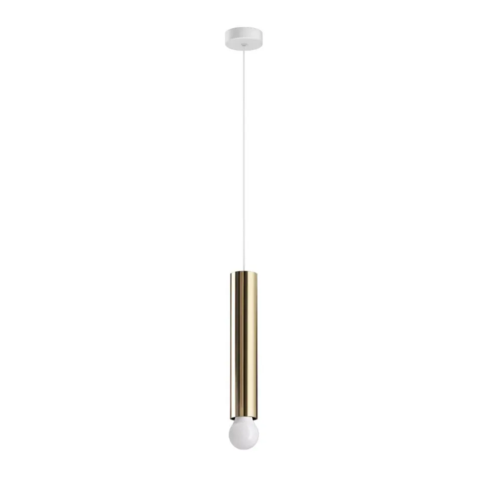 Lampade A Sospensione-Linea Light Lampada a sospensione birba cilindro oro e27