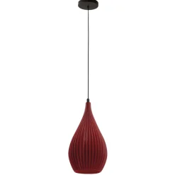 Lampade A Sospensione-Fabas Luce Lampada a sospensione bordeaux lisa plastica vegetale
