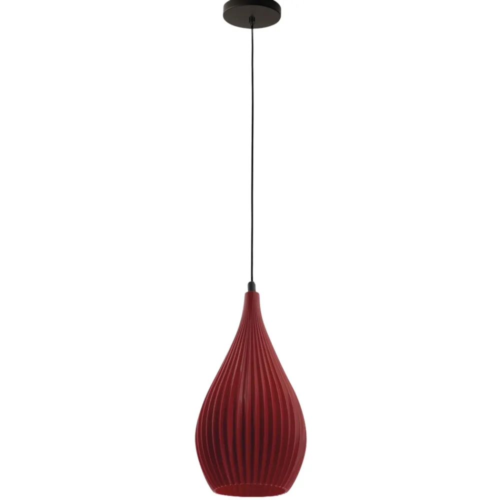 Lampade A Sospensione-Fabas Luce Lampada a sospensione bordeaux lisa plastica vegetale