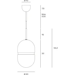 Lampade A Sospensione-Miloox Lampada a sospensione bronzo vetro bianco per soggiorno domu