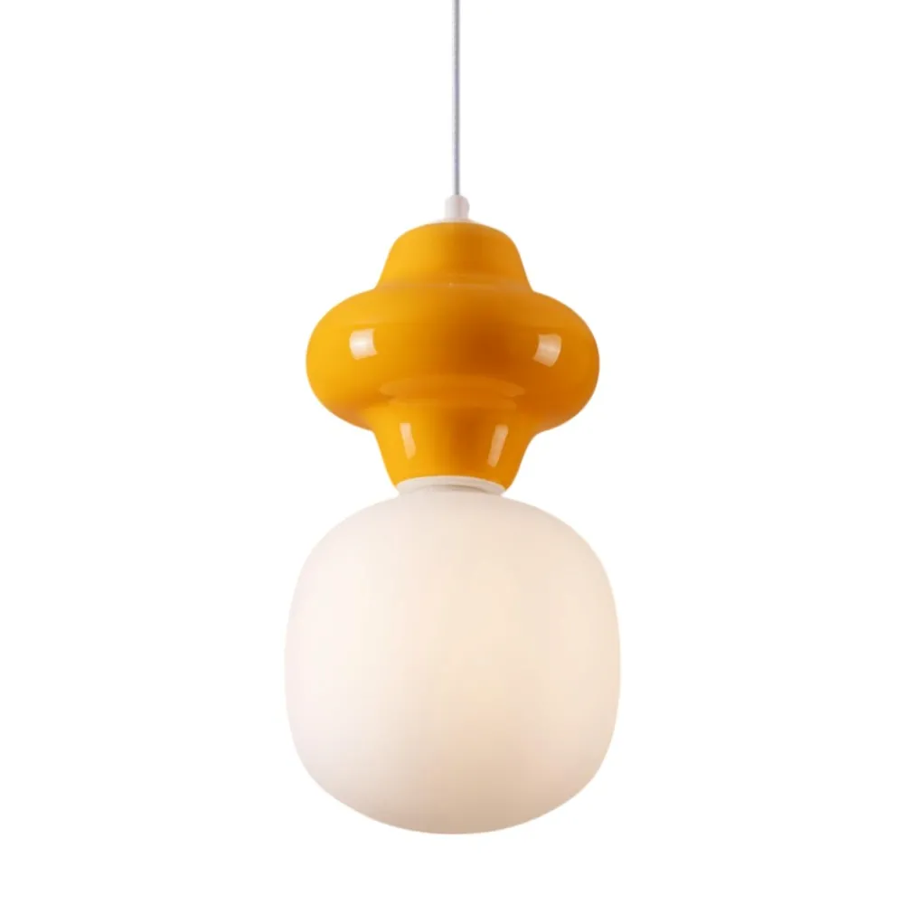 Lampade A Sospensione-Selezionato da Mazzolaluce Lampada a sospensione ceramica arancione design moderna