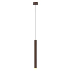 Lampade A Sospensione-Selezionato da Mazzolaluce Lampada a sospensione cilindro marrone corten led 6w 3000k