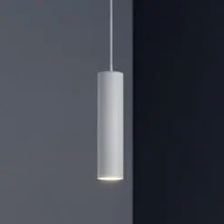 Lampade A Sospensione-Selezionato da Mazzolaluce Lampada a sospensione cilindro bianco per isola cucina