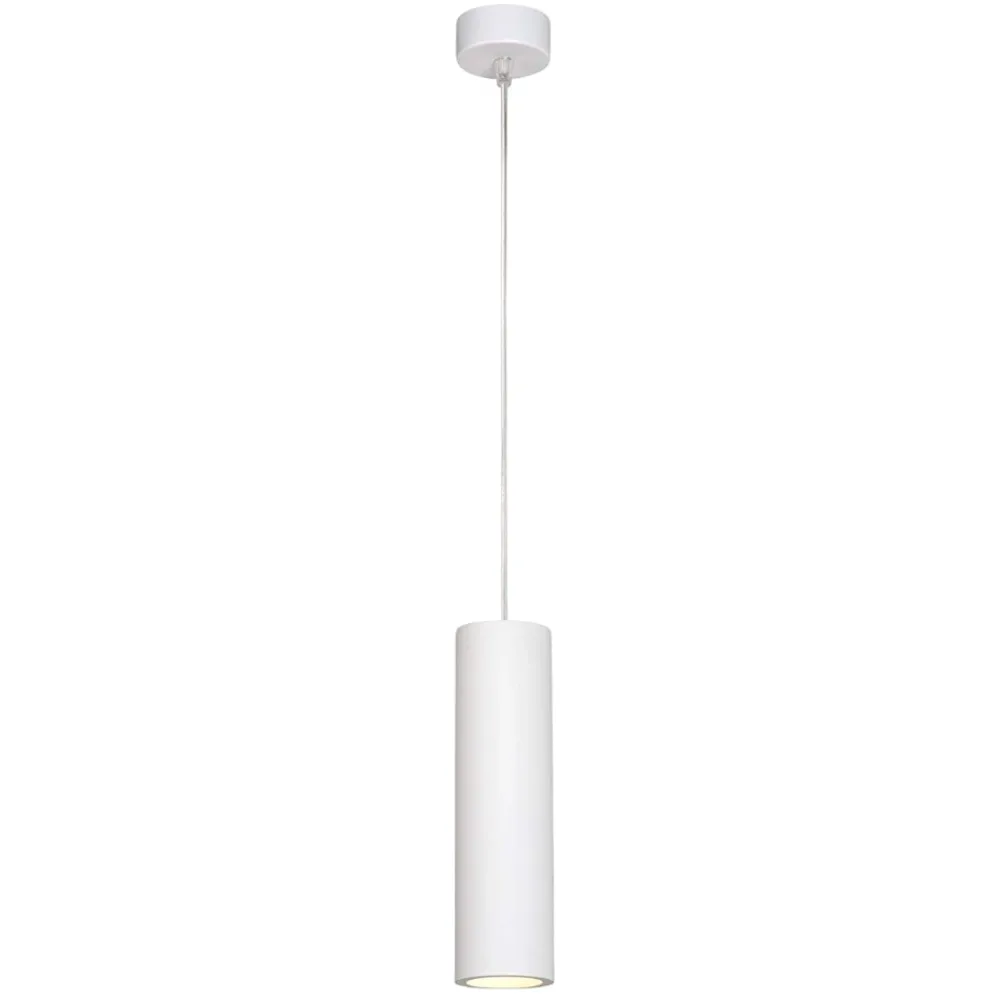 Lampade A Sospensione-Selezionato da Mazzolaluce Lampada a sospensione cilindro di gesso bianco