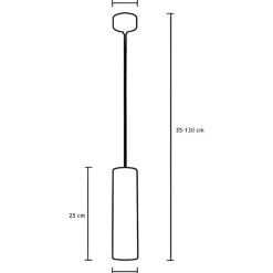 Lampade A Sospensione-Selezionato da Mazzolaluce Lampada a sospensione cilindro di gesso bianco