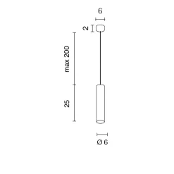 Lampade A Sospensione-Ondaluce Lampada a sospensione cilindro bianco so filo pc h25 cm